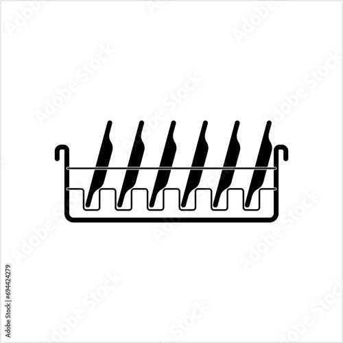 Dish Rack Icon, Draining Board Icon