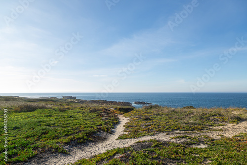 On the beach near the Town of Sines in Portugal