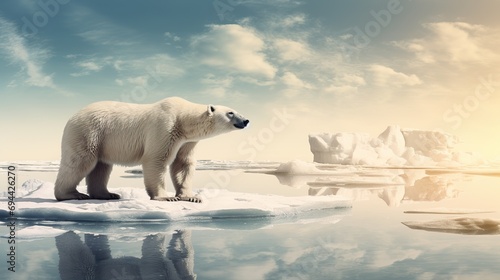 polar bear on ice © faiz