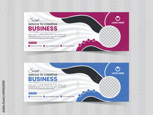 Modern vector digital business marketing promotion Facebook cover design template