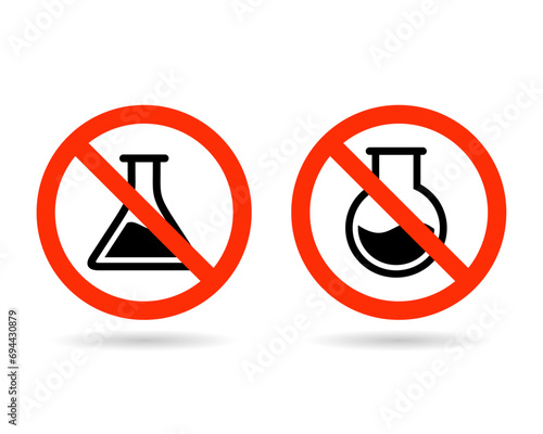 no chemical sign and symbol. No chemical additives vector sign. No preservative icon 