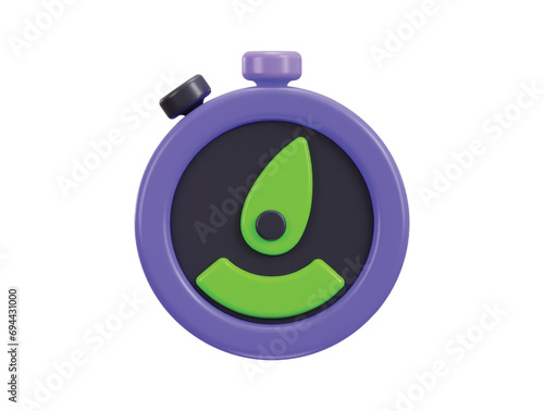 stopwatch icon 3d rendering vector illustration