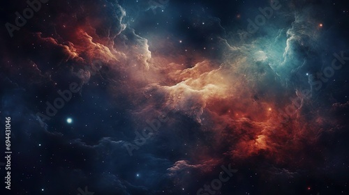 Obraz na płótnie View of the nebula and cosmic clouds in the galaxy