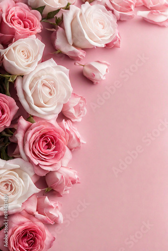 Valentine theme pink white background for a banner