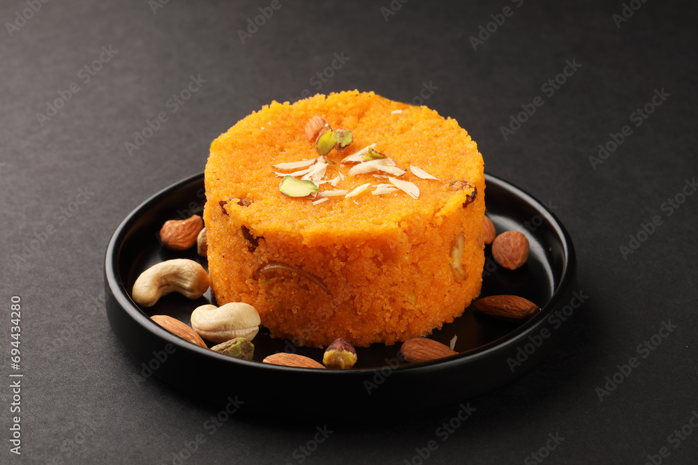 Rava kesari , Kesari bath , sheera or suji halwa Indian sweet food