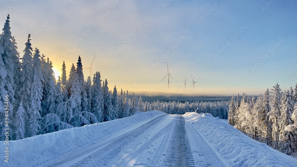 Winter in Sweden (Zima w Szwecji) - obrazy, fototapety, plakaty 