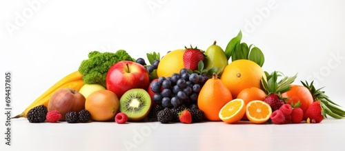 Fresh organic fruits and vegetables for health.