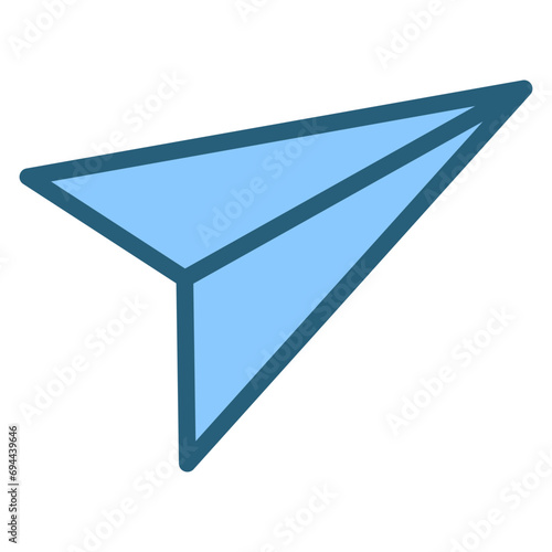 Paper Plane Blue Icon