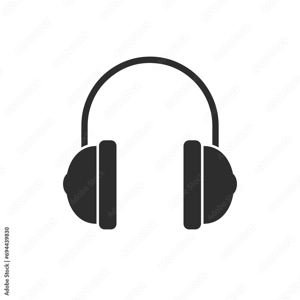 Headset icon vector isolated in white background. Headset icon vector isolated in white background.