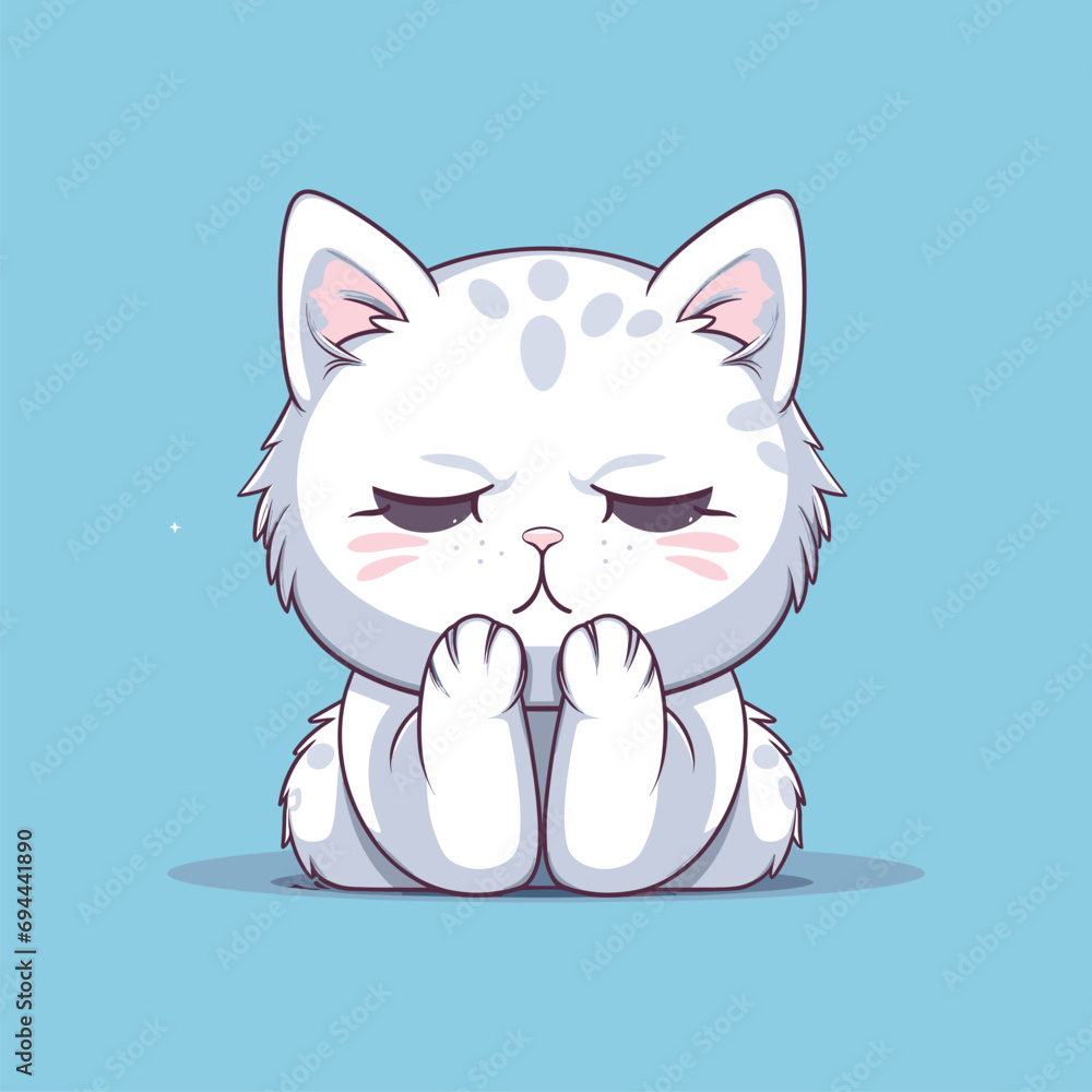 Cute kitten vector illustration Cute kitten vector illustration