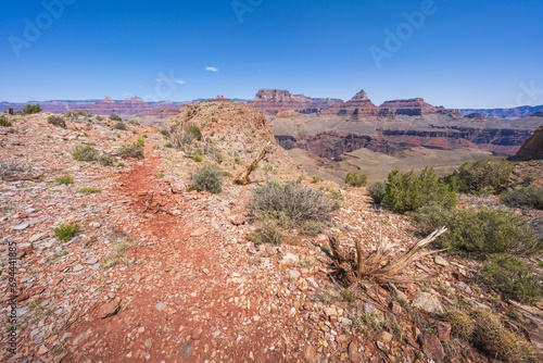 Obraz na płótnie hiking the grandview trail in the grand canyon national park, arizona, usa w salonie