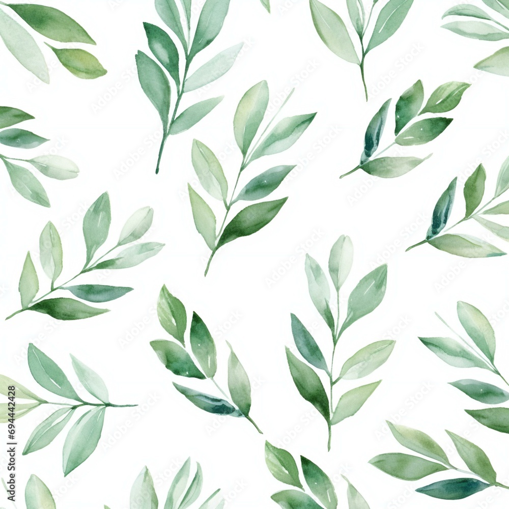 watercolor leaf pattern