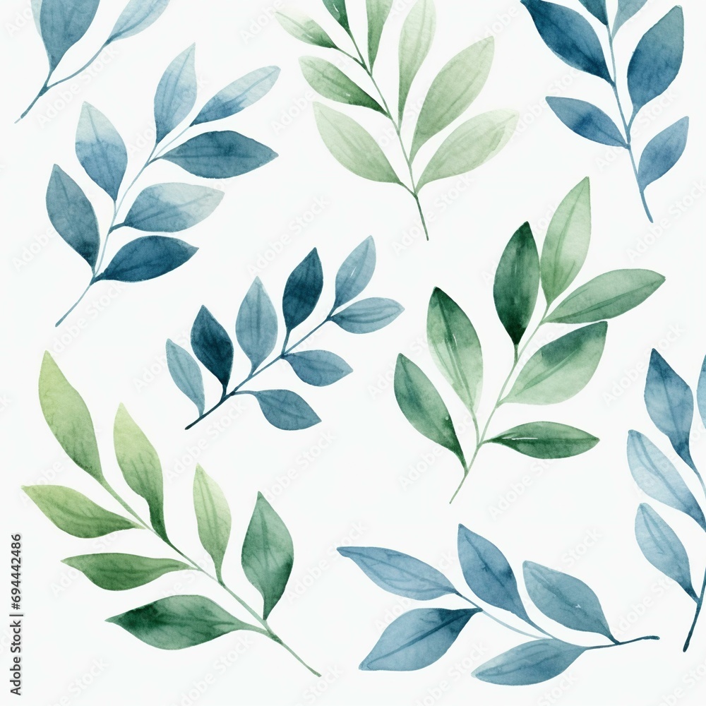 watercolor leaf pattern watercolor leaf pattern