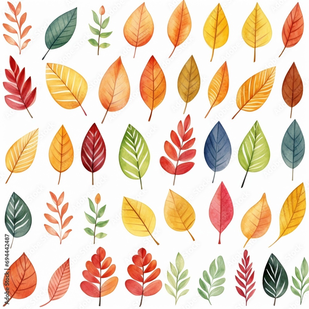 watercolor leaf pattern watercolor leaf pattern