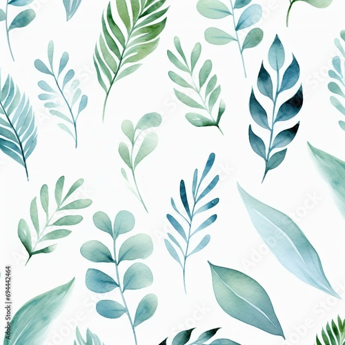 watercolor leaf pattern