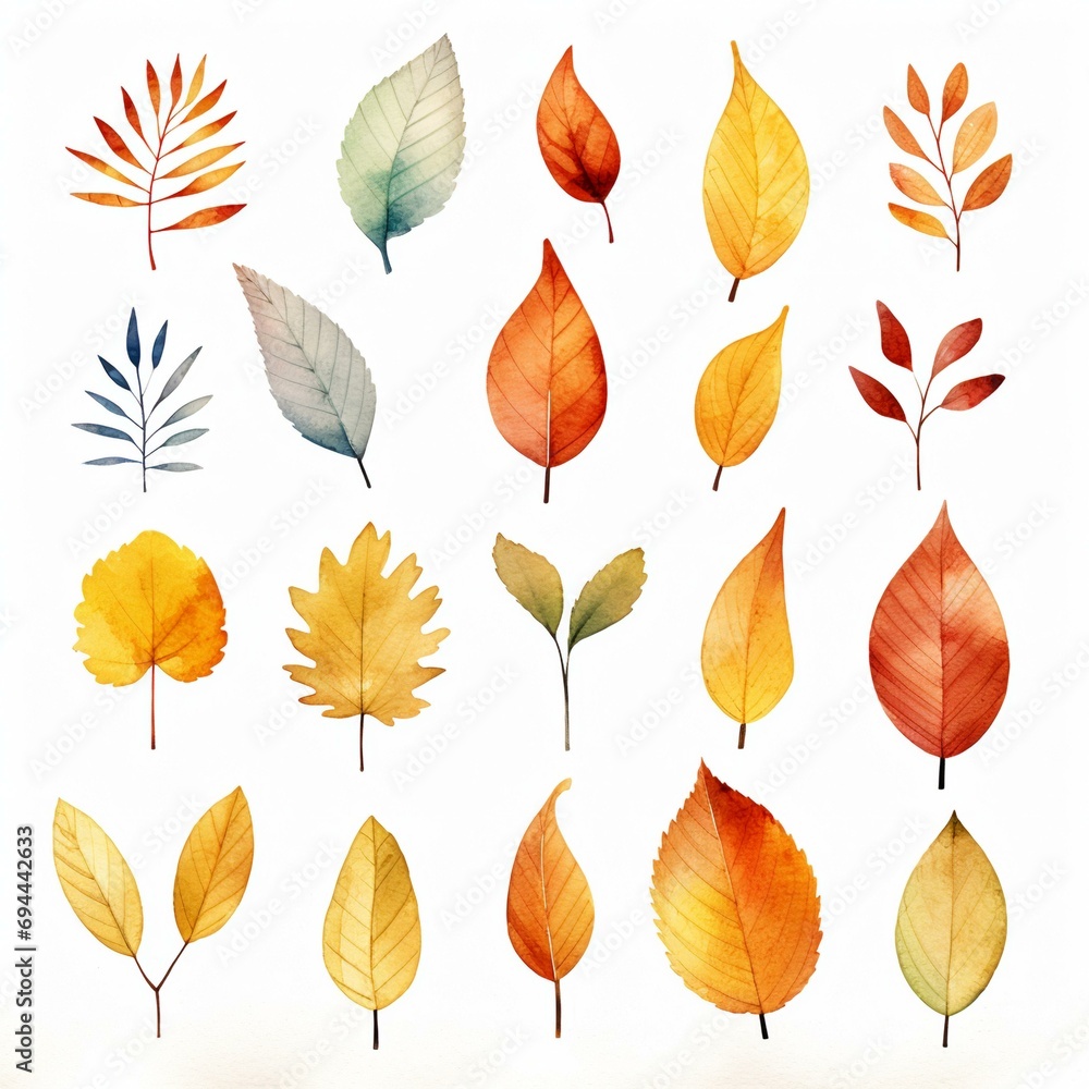 Obraz premium watercolor leaf pattern