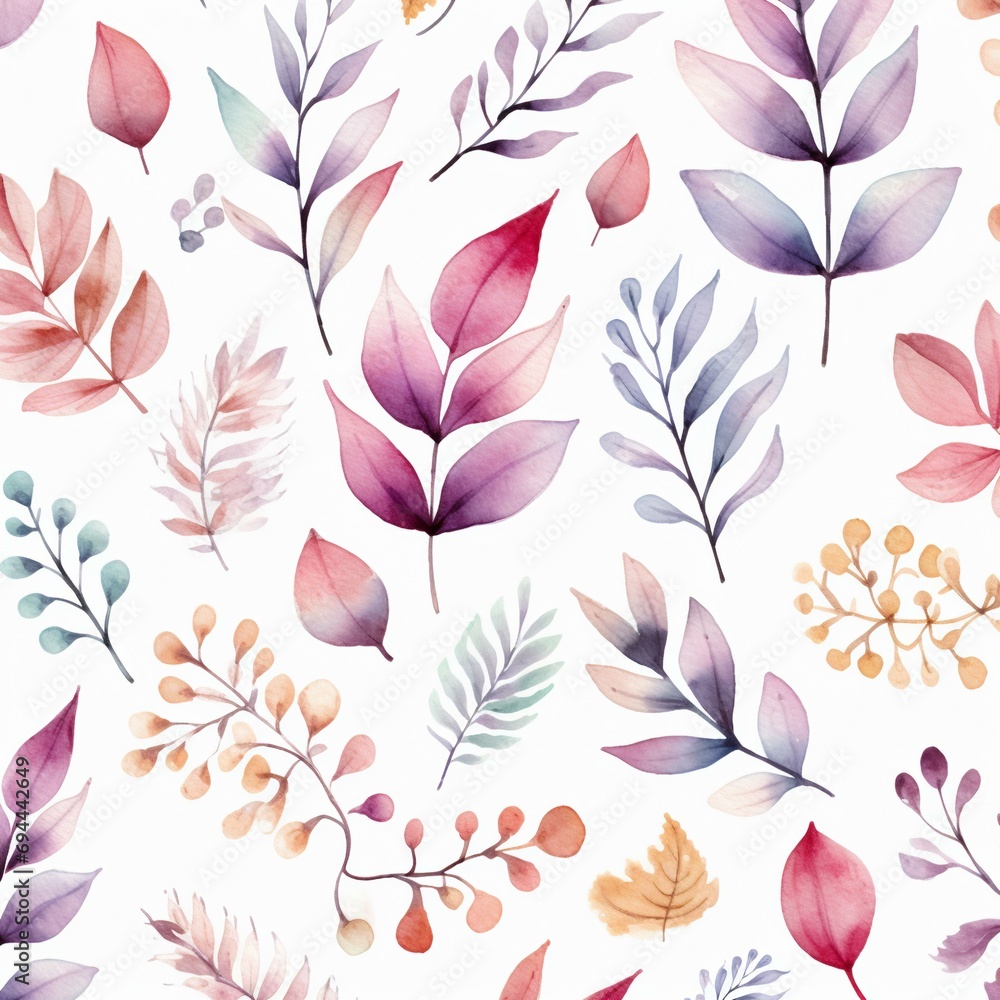 watercolor leaf pattern watercolor leaf pattern