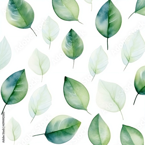 watercolor leaf pattern