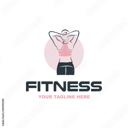 Active woman doing fitness symbol, sport concept design illustration vector, suitable for your design need, logo, illustration, animation, etc.