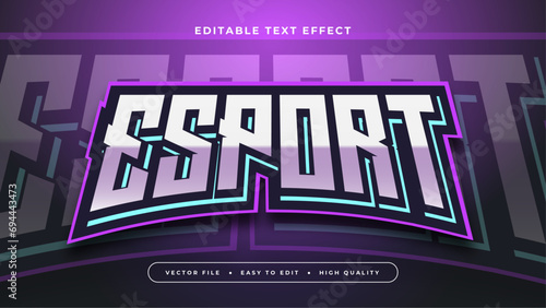 Orange blue and purple violet esport 3d editable text effect - font style
