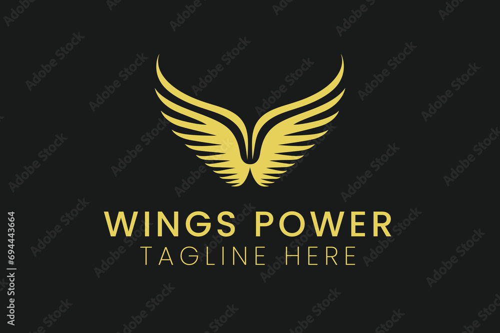 Obraz premium eagle wings sublimation monogram design