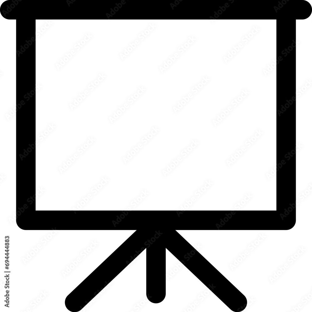 Projector screen Outline Icon - obrazy, fototapety, plakaty 