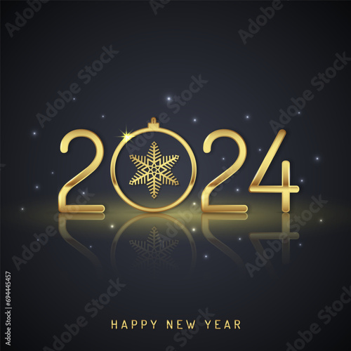 Merry christmas and happy new year 2024 banner template for decoration