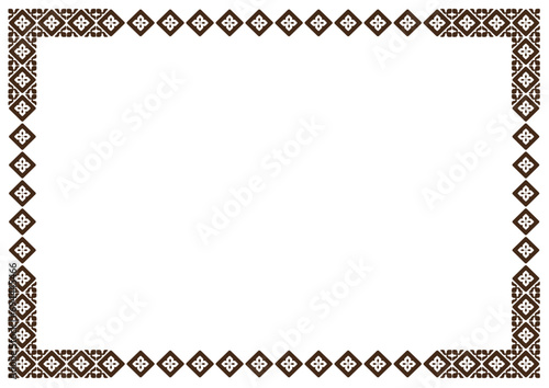 Border frame vector label. Simple line corner pattern. Border frame decoration. Vector simple line art border frame