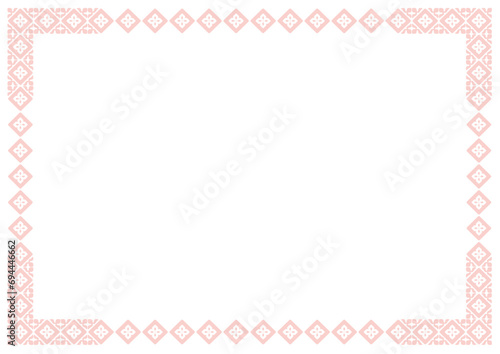 Border frame vector label. Simple line corner pattern. Border frame decoration. Vector simple line art border frame