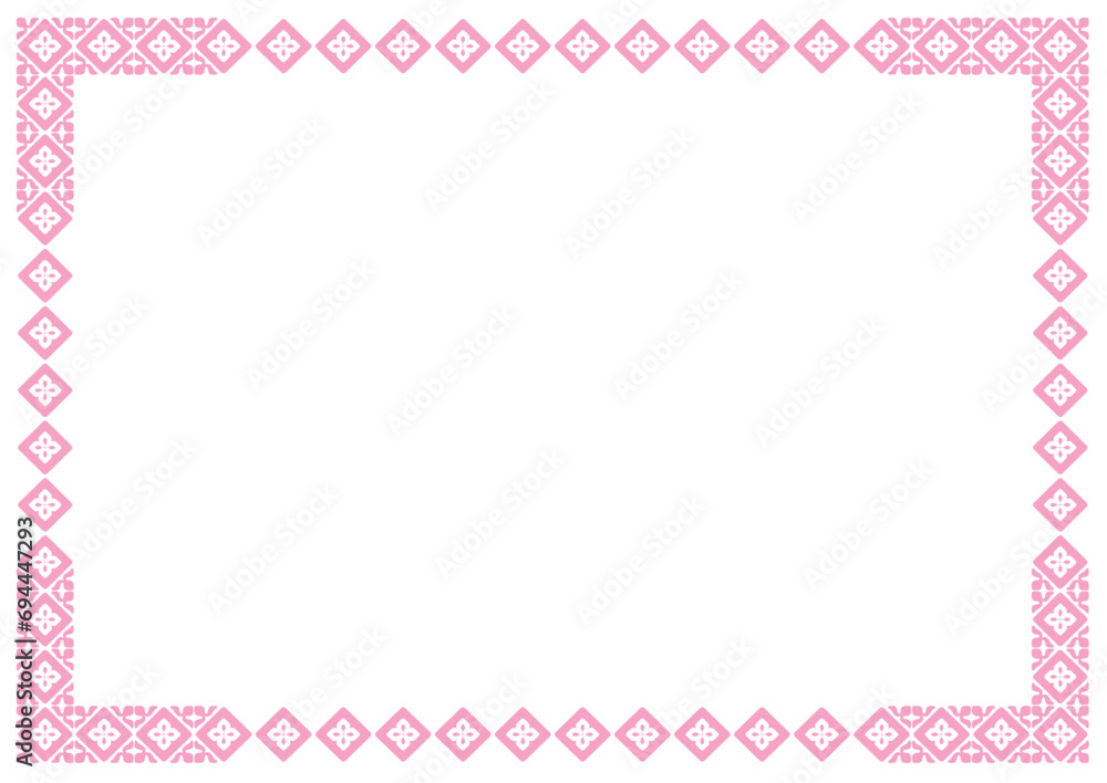 Border frame vector label. Simple line corner pattern. Border frame decoration. Vector simple line art border frame