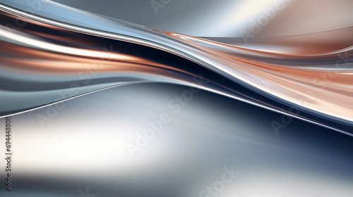 Abstract silver waves, futuristic background