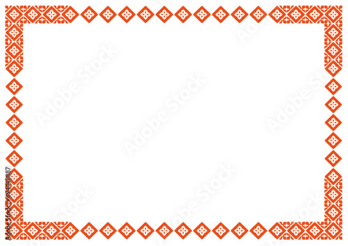 Border frame vector label. Simple line corner pattern. Border frame decoration. Vector simple line art border frame