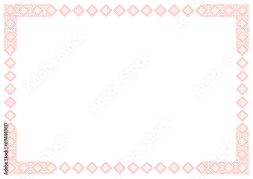 Border frame vector label. Simple line corner pattern. Border frame decoration. Vector simple line art border frame