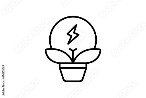 bioenergy icon. icon related with energy and technological development . line icon style. Simple vector design editable