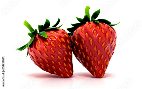 strawberries on white background