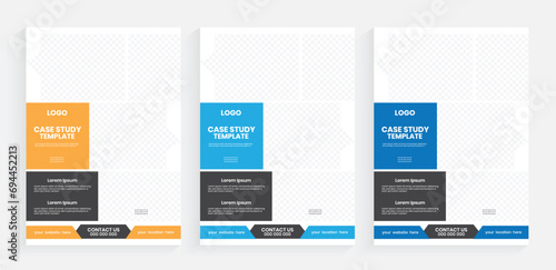 Case study a4 flyer design, Corporate marketing flier proposal design, Business vertical unique case study template, latest flyer, editorial leaflet design photo