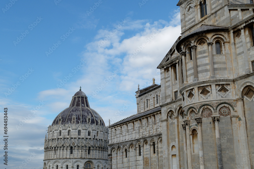 Pisa Cathedral and Baptistry . Tuscany, Italy