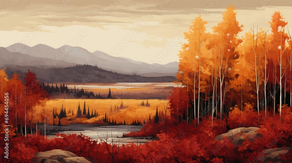 golden, gray, and maroon colors blend seamlessly, forming a captivating background reminiscent of a vibrant autumn landscape, exuding warmth and tranquility.