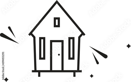 Home renovation, house before and after repair. New and old suburban cottage. Remodel construction. Old run-down house remodeled into cute traditional 