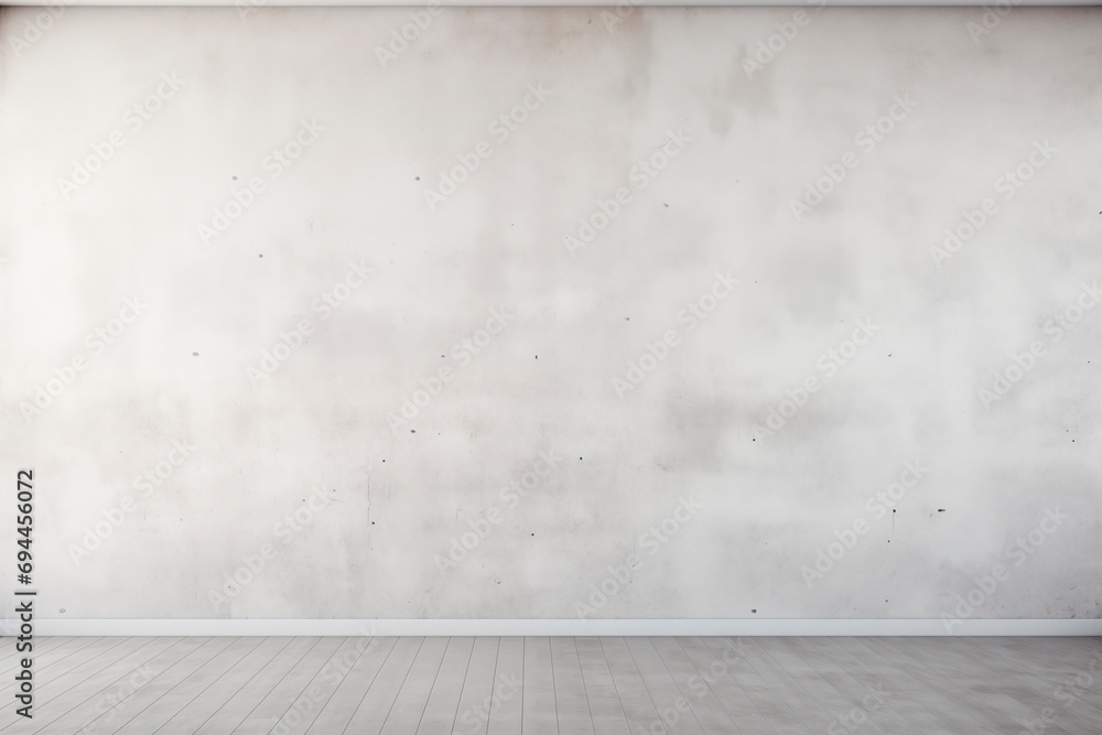 Image photo of empty tile floor with white wall - obrazy, fototapety, plakaty 
