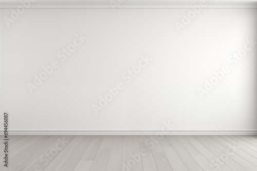 Image photo of empty tile floor with white wall