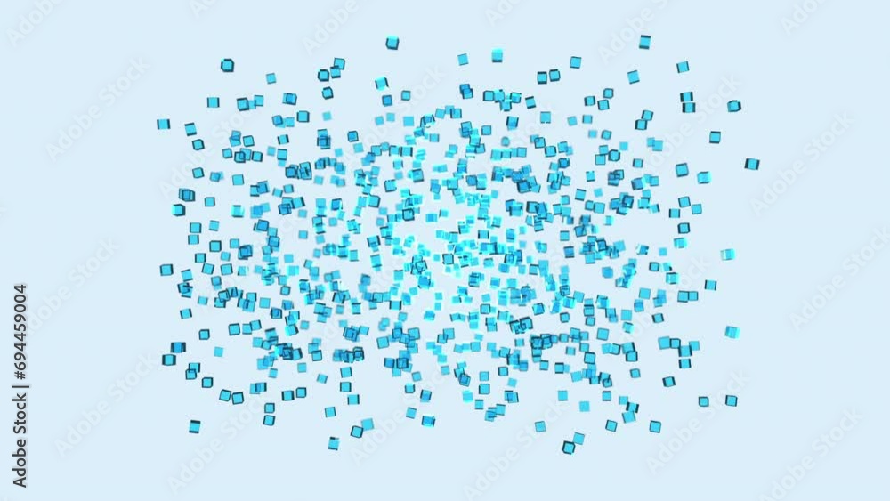 digital data clouds unite and separate, seamless looping digital data clouds unite and separate, seamless looping