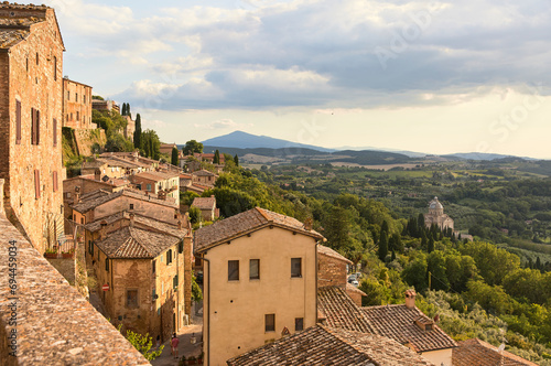 Italian countryside and a town