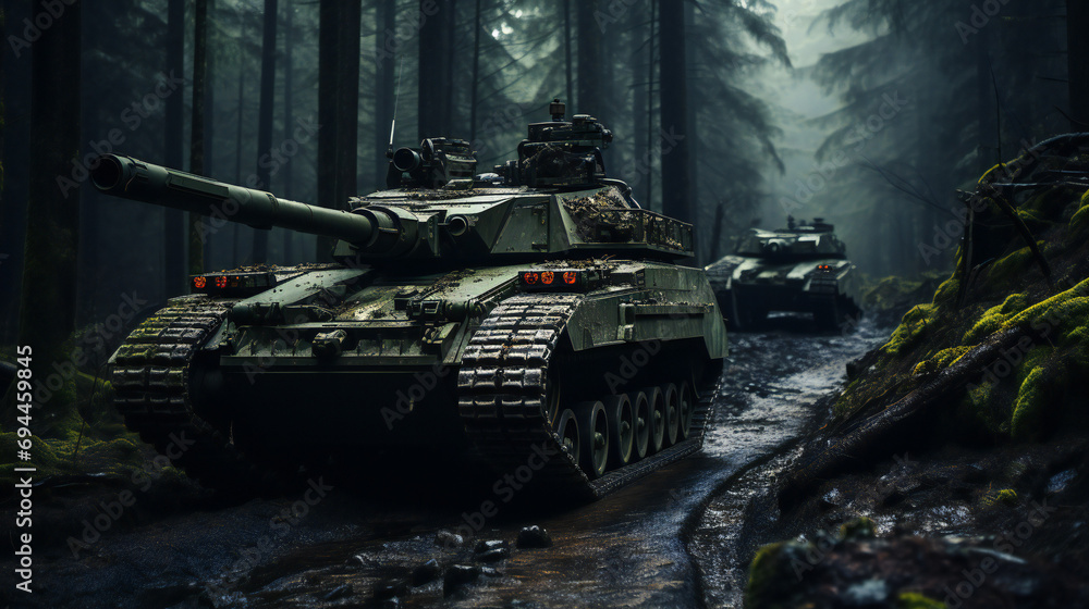 Battle Tanks Are Going Through The Dark Forest
