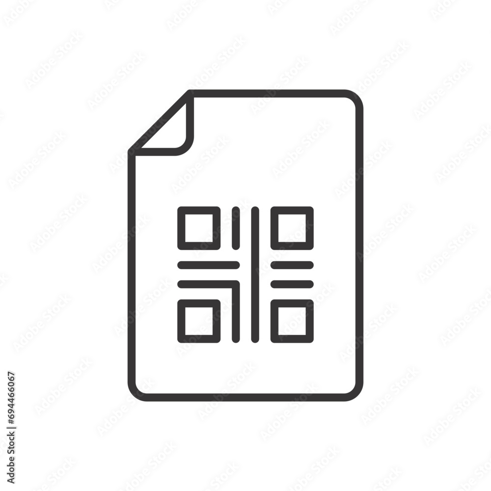 Qr Code Document Icon Qr Code Document Icon