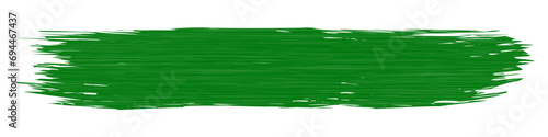 Green line of paint isolated, green smear photo