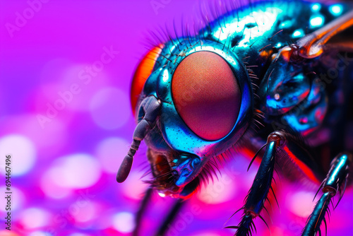 Luminous Fly and Bacteria: Nature's Chromatic Symphony