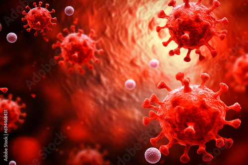 blood cells flowing through vein