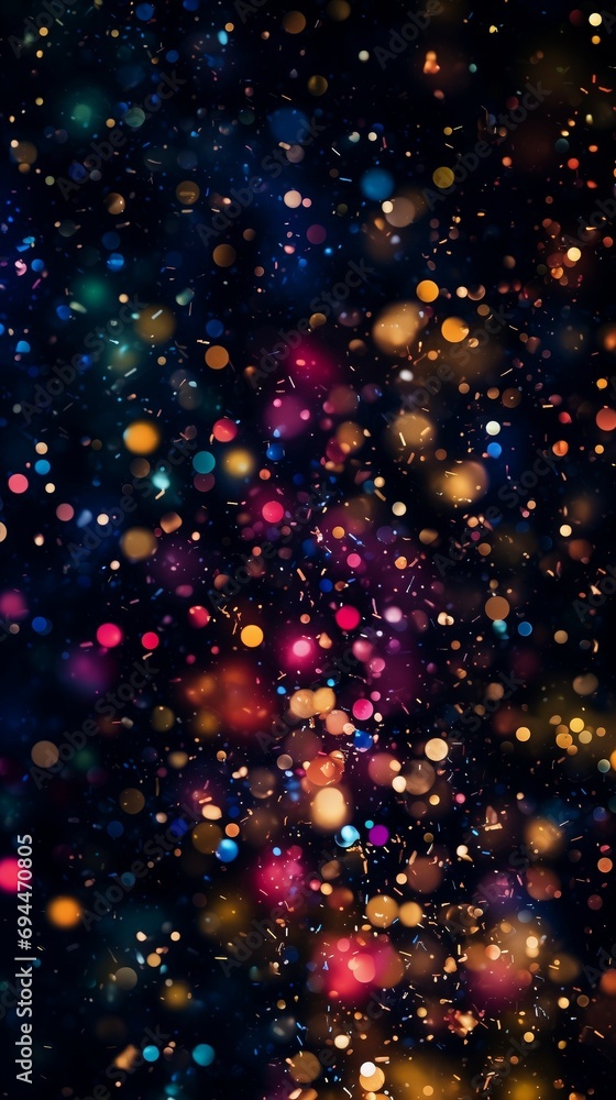 Bright colorful glittering lights and swirling confetti bokeh background for your instastory Bright colorful glittering lights and swirling confetti bokeh background for your instastory