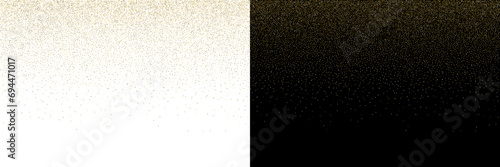 Shine falling gold dust lights, yellow sparkle particle light fall transparent background, glowing sparkles golden dust particles, abstract Christmas gold dust and glare background – vector